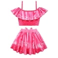 thumbnail image 3 of Toddler Girls Princess Swimsuit Two Pieces Ruffle Bathing Suit Tankini Swimwear, 3 of 6