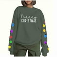 thumbnail image 2 of Craaazy Christmas Long Sleeve Shirts For Women Vintage Christmas Letters Printed Sweatshirt Merry Christmas Funny Shirts Gifts, 2 of 9