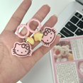 thumbnail image 3 of Nuevo llavero de Hello Kitty Sanrio lindo negro Rosa estrella muñeca bolsa teléfono colgante decoración del coche pareja accesorios cumpleaños niños regalo, 3 of 5