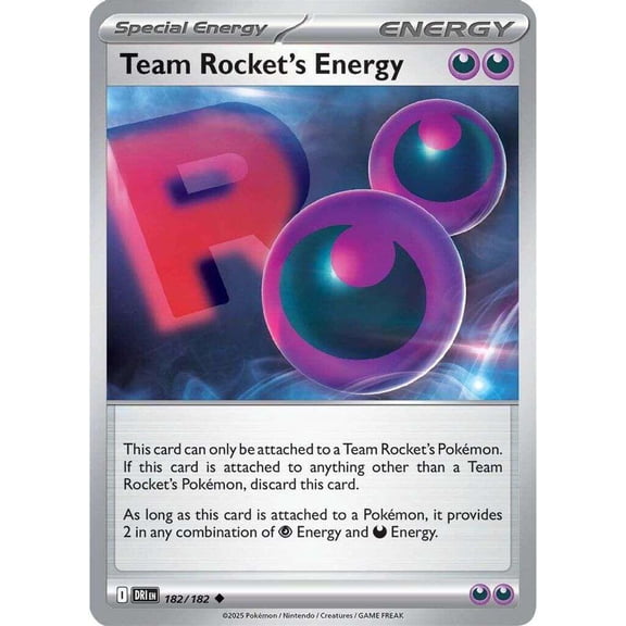 Pokemon Destined Rivals Uncommon Team Rocket Energy Special Energy Card #182