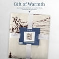 thumbnail image 5 of Indigo Hill White Pine Throw Pine Tree Nature Mountain Bear Deer Elk Print Cabin Sherpa Fleece Blanket, 54x68 inch, 5 of 6