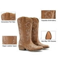 thumbnail image 4 of DREAM PAIRS Women's Western Cowboy Boots, Mid-Calf Cowgirl Boots with Chunky Heel & Embroidered Stitching Wide Width, 4 of 7