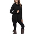 thumbnail image 1 of Yuyuzo Hauts d'Automne pour Femmes Col Roulé Manches Longues Ourlet Irrégulier Pull Tunique Basique Blouse, 1 of 7