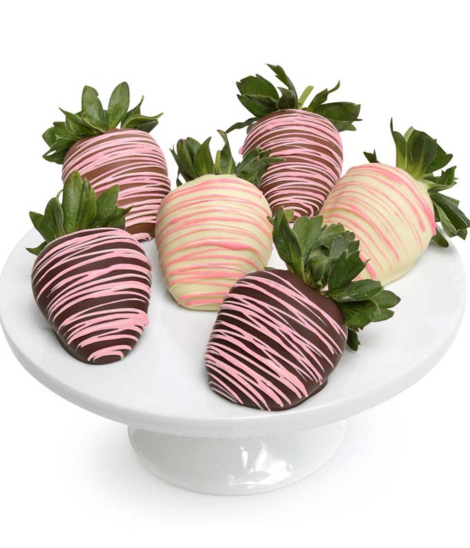 From You Flowers Pink Swizzle Chocolate Covered Strawberries