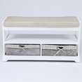 thumbnail image 1 of White Wood Storage Bench, 1 of 5