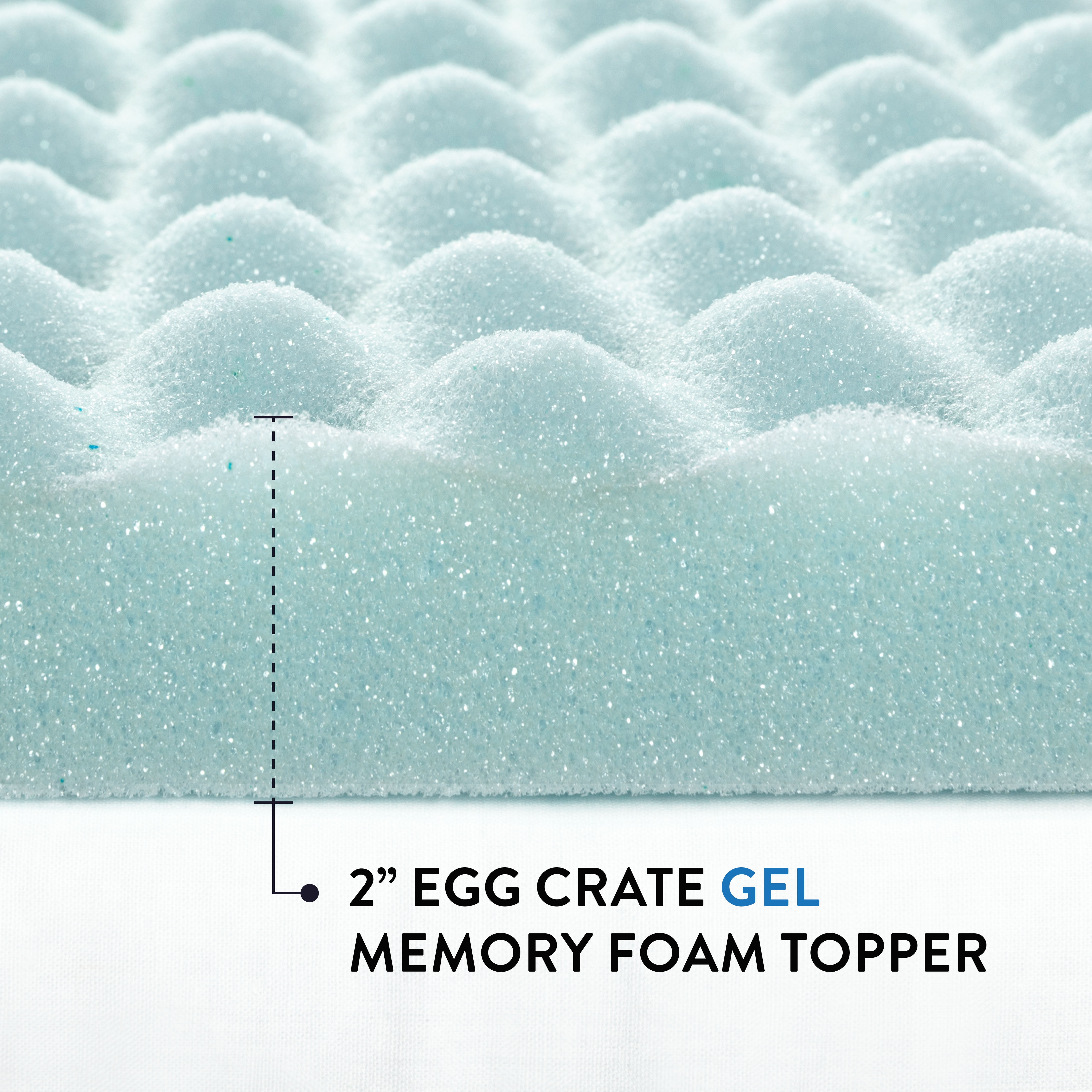 Best Price Mattress 2" Cooling Gel Egg Crate Memory Foam Mattress Topper, Twin