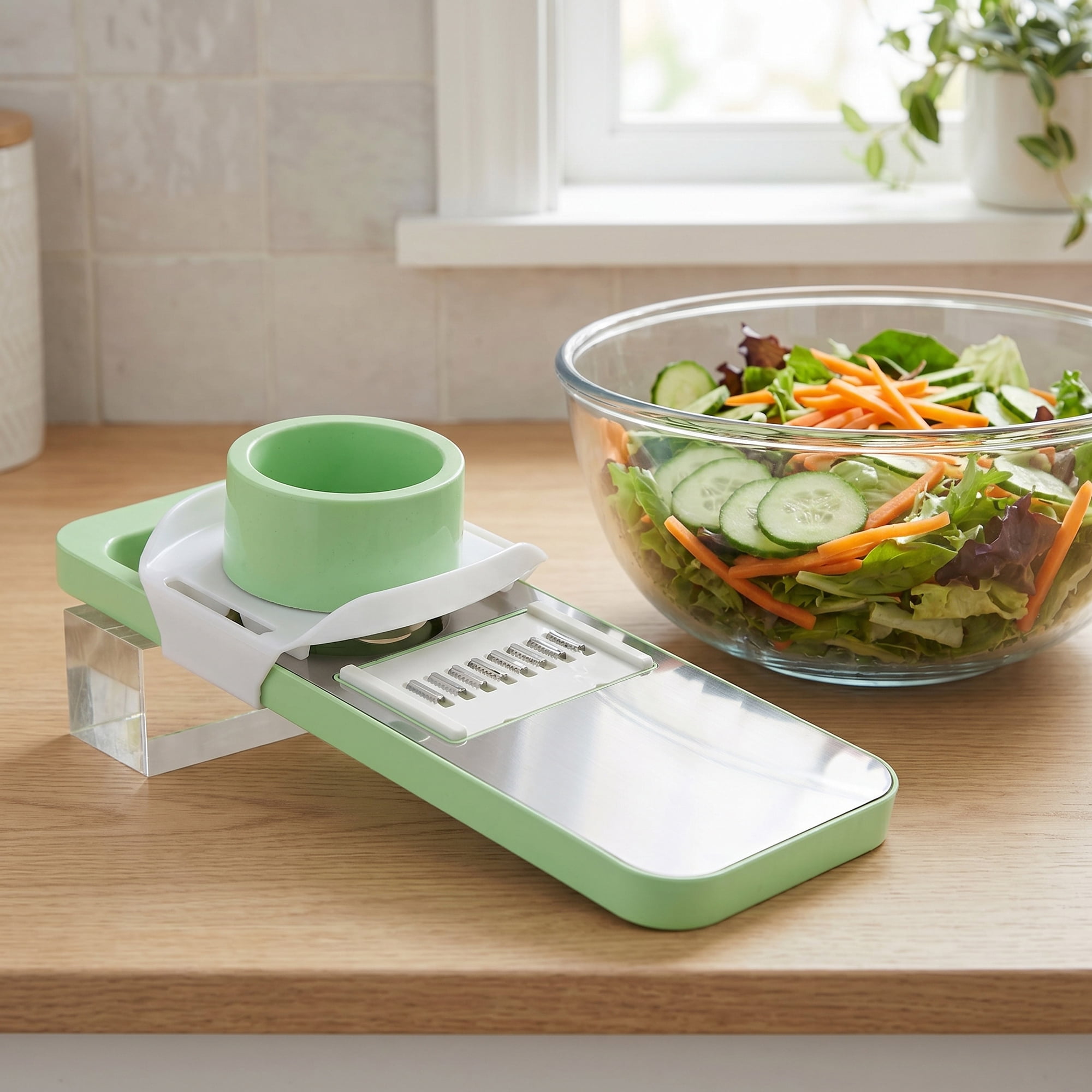 Unique Bargains Mandoline Slicer Vegetable Chopper Cutter for Potato 6 in 1 11.2" x 4.1"