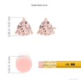 thumbnail image 2 of ANGARA Natural Martini-Set Trillion 1.2 ct Morganite Stud Earrings in 14K Rose Gold for Women | Birthday, Anniversary, Jewelry Gift for Women | Natural Morganite Earrings, 2 of 8