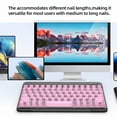 thumbnail image 4 of Wireless  Keyboard with Silicone Keyboard Cover for Long Nails with Letters, Raised Nail Art Typing Keycaps for Desktops, PC, 4 of 7