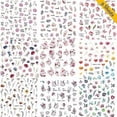 thumbnail image 4 of 9 Sheets Floral Nail Stickers Decals 3D Self-Adhesive Nail Decals Spring Floral Nail Art Supplies Charming Daisy Lea, 4 of 4