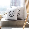 thumbnail image 6 of LALILO Throw Pillow Covers Smile Happy Symbol Smile Happy Afro Cushion Cover 18" x 18", 2202 Pack, 6 of 6
