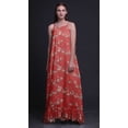 thumbnail image 4 of Bimba Dark Bird Flower & American Goldfinch Printed Nightwear For Women Long Spaghetti Strap Maxi Dress Sleepwear Gown XXX-Large, 4 of 5