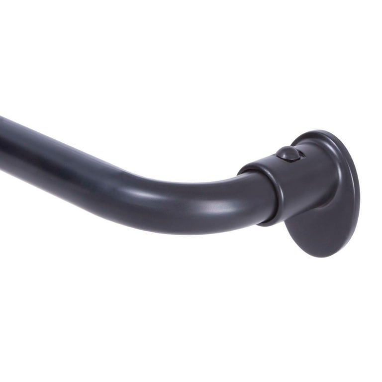 Wraparound Blackout Curtain Rod, 28-48 Inches, Black photo 1