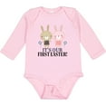 thumbnail image 3 of Inktastic Twins First Easter Boy Girl Boys or Girls Long Sleeve Baby Bodysuit, 3 of 5