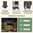 thumbnail image 2 of NETAJE 10x14 FT Hardtop Gazebo, Heavy Duty Gazebo with Aluminum Frame, Galvanized Steel Double Roof & Mosquito Net for Garden, Patio, Grey, 2 of 10