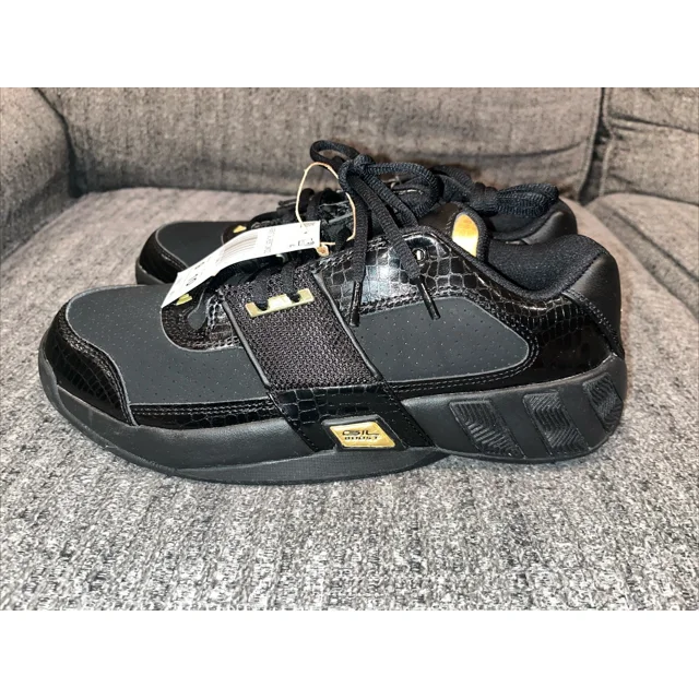 Adi-das Agent Gil Restomod Basketball Shoes Black Gold Mens Size 9 GY0373