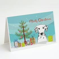 Caroline's Treasures Dalmatian Christmas Greeting Cards with Envelopes, 5" x 7" (8 Count)