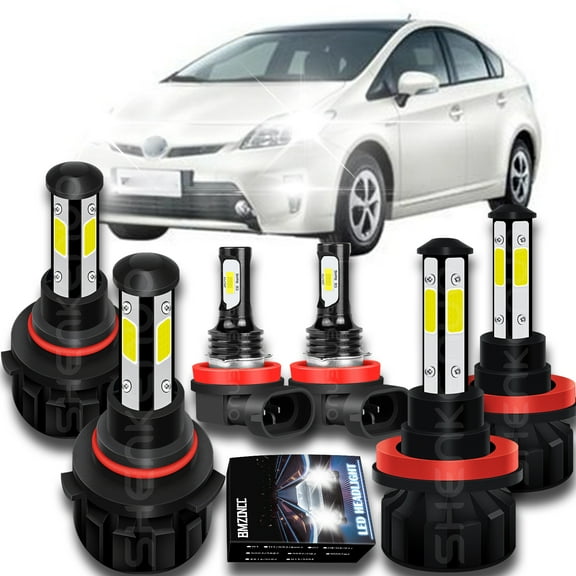 9005 H11 LED Headlights  H11 Fog Light Bulbs Combo,for Toyota Prius 2010-2015 6pcs