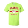 thumbnail image 2 of Wild Bobby City of Washington Basketball Fantasy Fan Sports Men's T-Shirt, Safety Green, Medium, 2 of 5