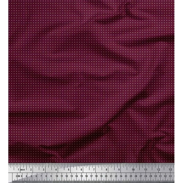 Soimoi Poly Georgette Fabric Dots Dots Decor Fabric Printed Yard 42 Inch Wide