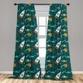 thumbnail image 5 of Ambesonne Spaceship Curtains, Outer Space Nebula, Pair of 28"x63", Multicolor, 5 of 5