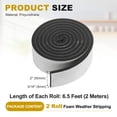 thumbnail image 2 of Weather Stripping Door Seal, 2 Rolls 2" x 5/16" Adhesive Foam Tape Seal Soundproof Insulation Strips for Door Frame Window Gaps (13 Feet Total, 6.5 Feet/Roll), 2 of 7