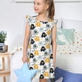 thumbnail image 4 of Fotbe Cute Elephant Vestido de Dormir para Niñas de 3 a 10 Años, Mangas Cortas, Estilo Princesa, Pijama Camisón con Mangas Voladas-Large, 4 of 6