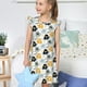 thumbnail image 4 of Fotbe Cute Elephant Vestido de Dormir para Niñas de 3 a 10 Años, Mangas Cortas, Estilo Princesa, Pijama Camisón con Mangas Voladas-XX-Large, 4 of 6