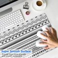 thumbnail image 4 of Long Mouse Pads for Desk,Black Geometric Border Pattern Desk Mats on Top Of Desks, Desk Mouse Pad Extra Large with 3mm Non-Slip Base and Stitched Edge for Gaming,Office,Work,Home 35.4"x15.7", 4 of 6