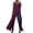 Purple, variant on Womens Casual Tops Cotton 3/4 Length Sleeve Womens Tops Cotton Off Shoulder 3/4 Sleeve Slit Hem Loose Long Tunic Top Blue S