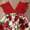 thumbnail image 4 of Ensemble de Vêtements d'Été pour Nouveau-Née Fille : Barboteuse Robe Combinaison Justaucorps Bandeau à Fleurs, 4 of 5