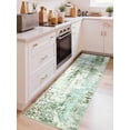 thumbnail image 3 of sasyxdc 3x5 Washable Rugs for Living Room  Faux Wool Vintage Rug for Bedroom Dining Room  Low Pile Soft Boho Floor Covering Carpet Retro Distressed Medallion Mat Traditional Interiors  Bl, 3 of 8