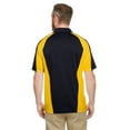 thumbnail image 2 of Harriton M385 Men's Advantage Snag Protection Plus IL Colorblock Polo-Black/ Sunray Yellow/ Dark Charcoal-XL, 2 of 3