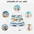 thumbnail image 6 of FORMRS Boys Swim Trunks Quick Dry Mesh Liner Boardshorts Sizes XS-XL, Dark Blue Hand Drawn Sailboats, 6 of 7