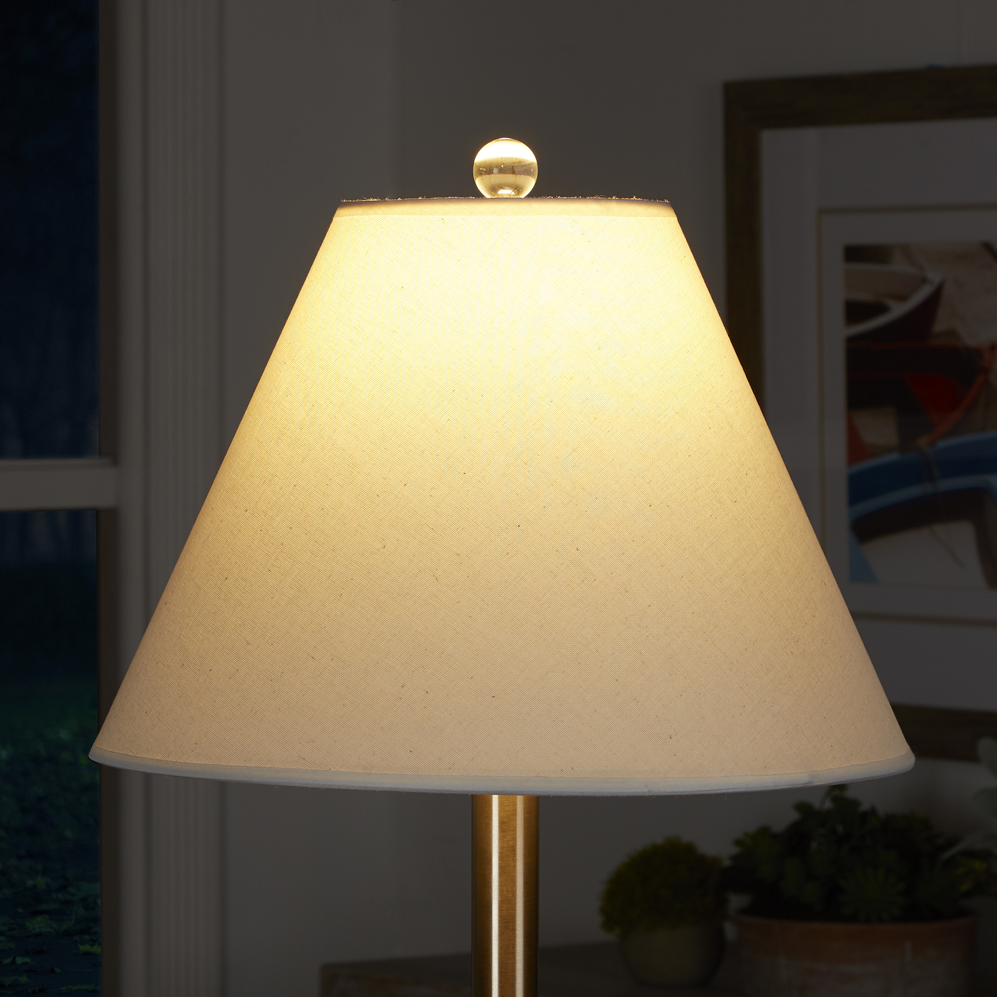 Mainstays Ivory Linen Hardback Classic Empire Lamp Shade - image 4 of 5