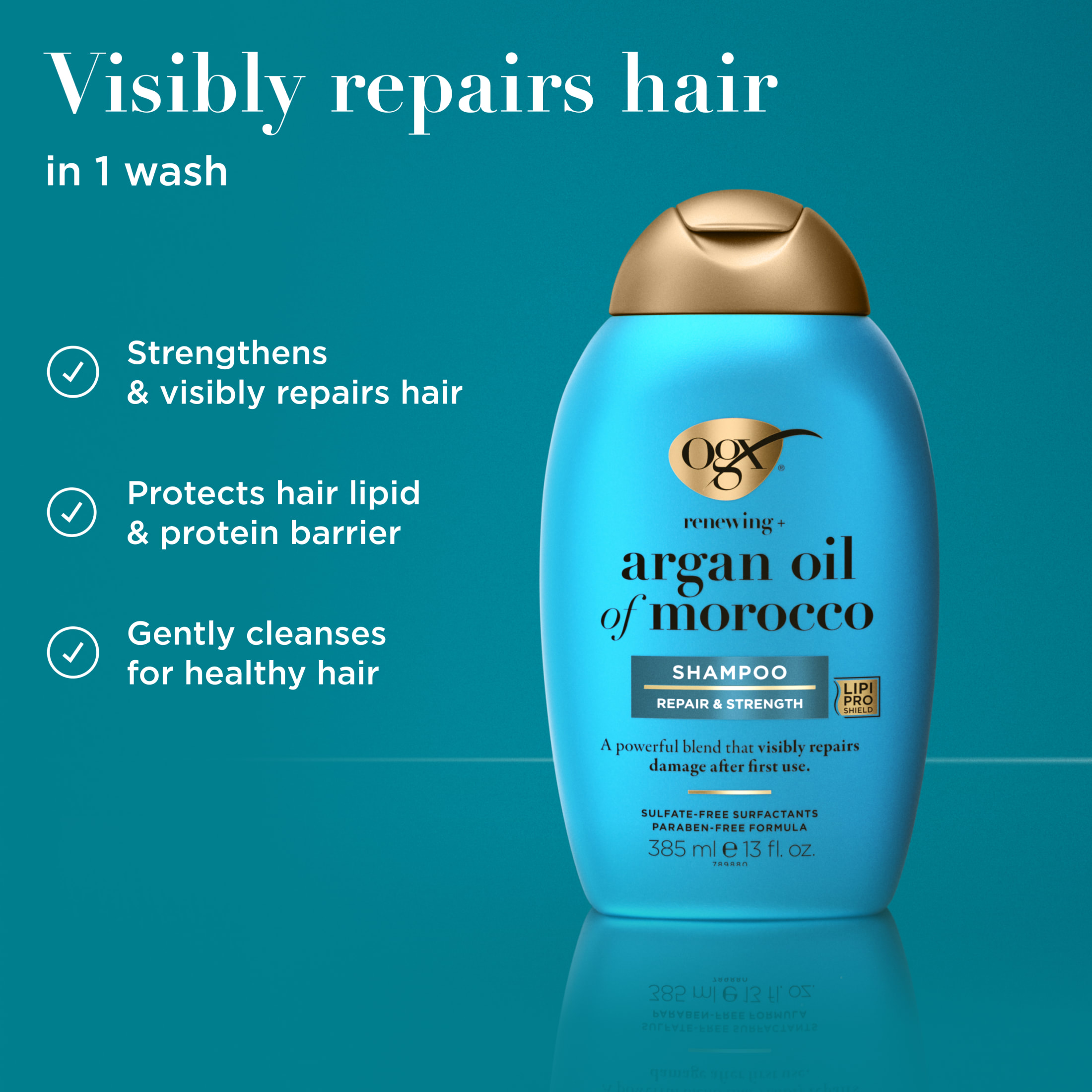 OGX Renewing Argan Oil of Morocco Moisturizing Shampoo photo 3
