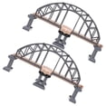 thumbnail image 2 of 2 uds., puente de vía de tren de madera, vías de tren de repuesto, accesorios de vía de tren de madera compatibles con todas las principales marcas de juguetes de madera, 2 of 5