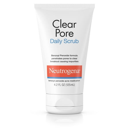 Neutrogena Clear Pore Daily Scrub With Benzoyl Peroxide, 4.2 Fl. Oz. - Walmart.com