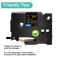 thumbnail image 3 of NineLeaf 2 Pack Compatible for Brother P-touch TZe-334 TZe334 TZ-334 TZ334 12mm 1/2 Inch Gold on Black Laminated TZe TZ Label Tape 0.47" x 26.2ft, 3 of 7