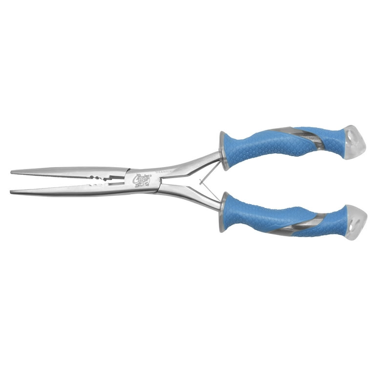 Pince Multifonction CUDA 7,25″ Alliage Titane – Bleue – Fourreau Cuir & Lanière – Neuve