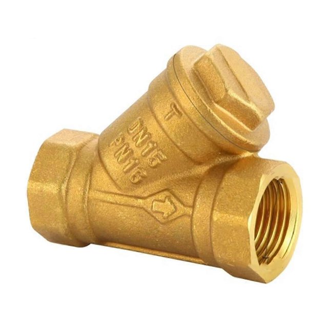Forged Brass YStrainer, Brass Filter, DN15/DN20/DN25 Internal Thread YShaped Brass Screen Filter Valve Connection For WaterOil Separation(A)