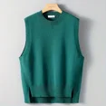 thumbnail image 5 of Suéter de otoño e invierno para hombre, nuevo chaleco de color sólido, ropa de calle de moda coreana de alta calidad, chalecos de punto originales para hombre, 5 of 5