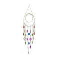 thumbnail image 6 of DecMode 49" Multi Colored Metal Indoor Outdoor Geometric Windchime with Stained Glass, 6 of 9