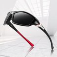 thumbnail image 4 of Mistaha Lunettes de Soleil Polarisées Vision Nocturne pour Hommes, Protection UV Lunettes de Sport Extérieures avec Jambes Rouges - Lunettes Élégantes pour Cyclisme et Course, 4 of 6