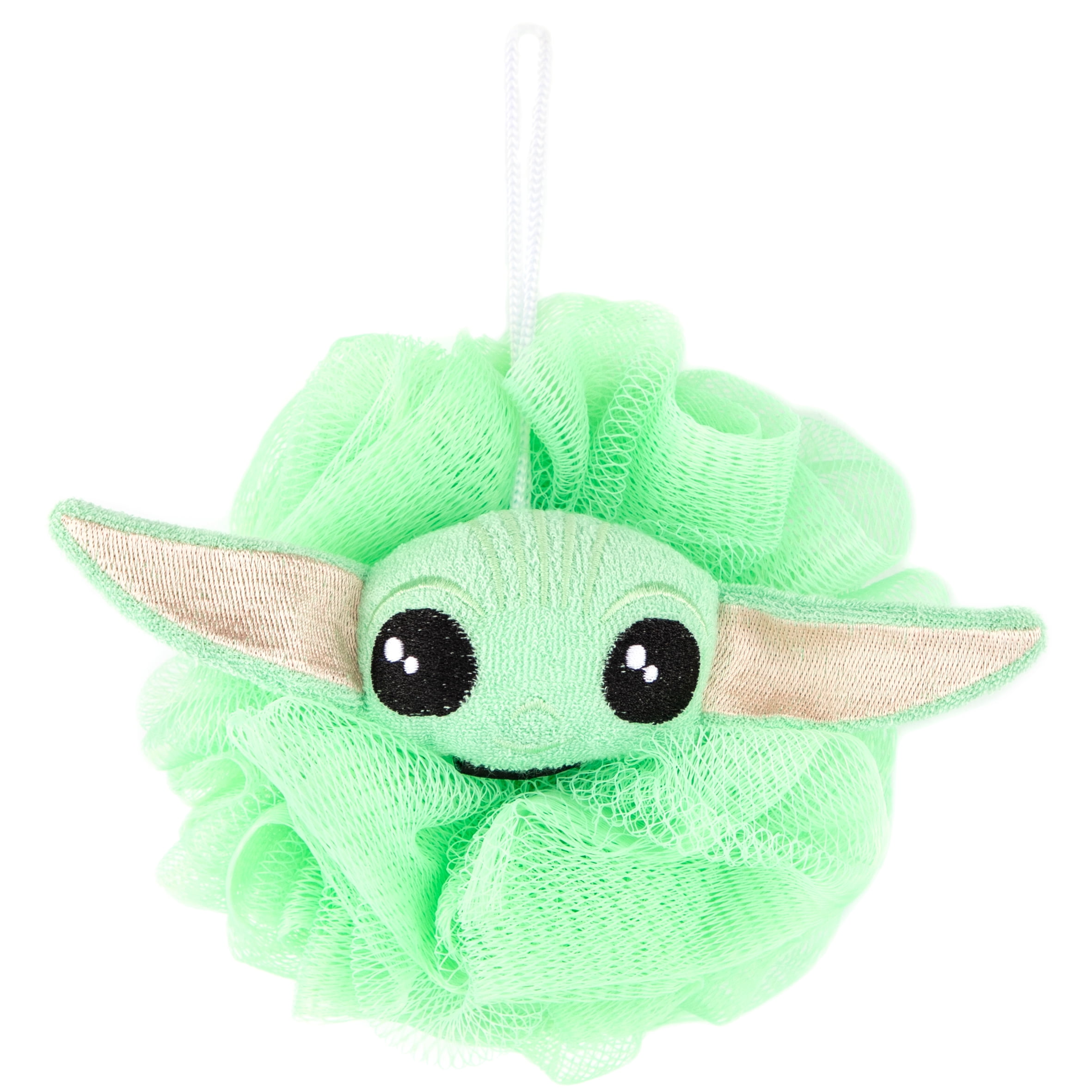 Baby Yoda Kids Bath Character Loofah, Microfiber, Green, Disney