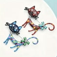 thumbnail image 2 of GKNET Lovely Cat Brooches 2-color Enamel Pet Animal Party Casual Brooch Pins-Red, 2 of 8