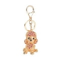 thumbnail image 2 of Naierhg Rhinestone Poodle Dog Pendant Keychain Key Ring Clasp Handbag Ornament, 2 of 7