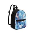 thumbnail image 2 of Eheartsgir Butterfly Marble Texture Design Casual Daypack Handbag Adjustable Strap Mini Backpack for Outing Shopping, Polyester Smooth Zipper Mini Backpack Purse, 2 of 8