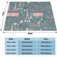 thumbnail image 4 of Paris Eiffel Tower Fleece Flannel Throw Blanket Soft Warm Blanket For Couch, 4 of 9