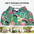 thumbnail image 4 of Wukai Tropical Flamingo Print Womens Hoodies Fleece Sweatshirts Long Sleeve Sweaters Pullover Fall Outfits Winter Clothes-Small, 4 of 7